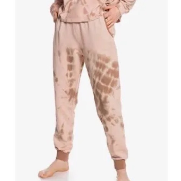 New sz M Quicksilver Womens pink tie dyed lounge casual jogging sweatpants - Picture 1 of 7